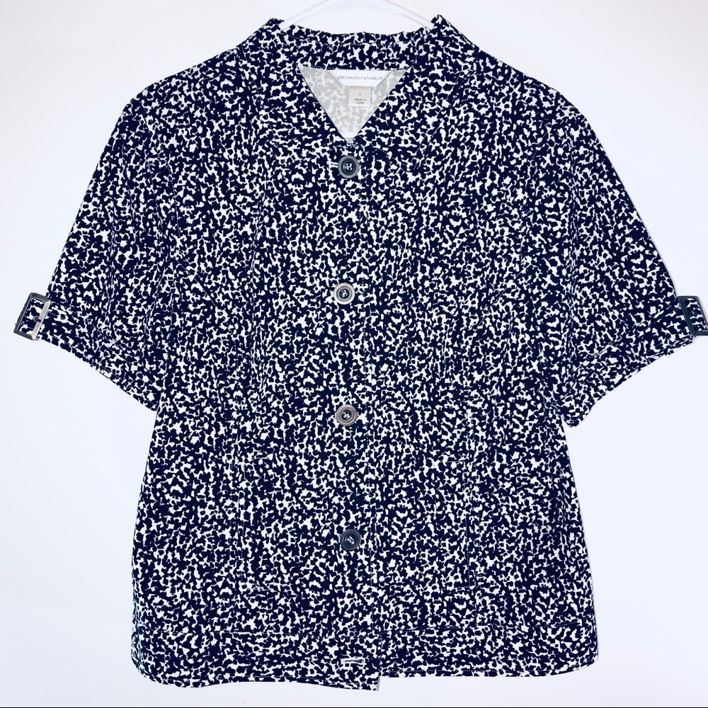 CHRISTOPHER BANKS S/S ANIMAL PRINT COTTON JACKET